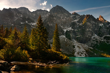 Sea eye shore in the Tatra mountain