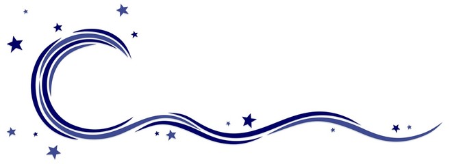 Symbol of the moon with stars. 