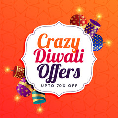 diwali sale background with crackers