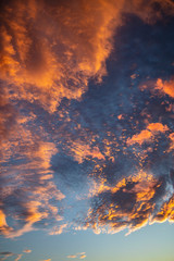 sunset clouds background 