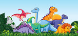 Many dinosaur in nature