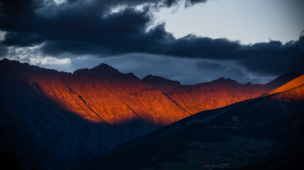 Maritime Alps at Sunset