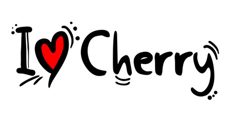 Cherry fruit love message