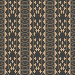 Vector damask seamless retro pattern background check geometry triangle cross frame aboriginal line