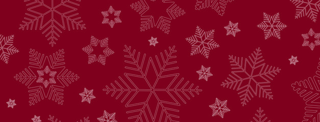 Red Snowflake Banner
