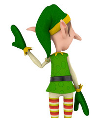 santa helper cartoon in a white background