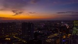 sunset sky bangalore cityscape aerial panorama tlmelapse 4k india