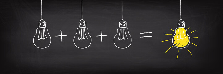 Teamwork Concept Light Bulb Idea