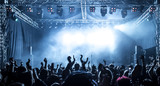 Concert crowd at rock concert