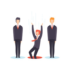 Search the best person from group, business competition, job seekers, unemployment concept vector Illustration