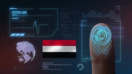 Finger Print Biometric Scanning Identification System. Yemen Nationality