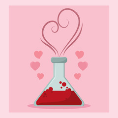 Flask with love formule concept