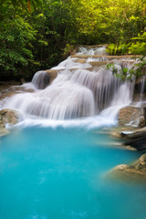 Erawan Waterfall in Thailand is locate in Kanchanaburi Provience. This waterfall is in Erawan national park