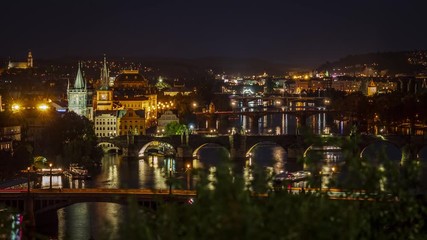 Prague night timelapse