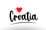 Croatia country text typography logo icon design