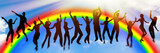 Happy rainbow people
