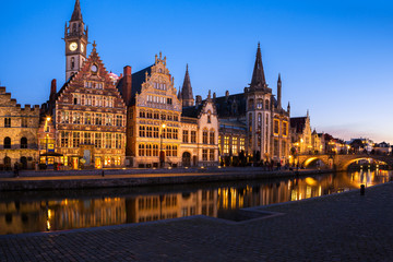 Panoramic view of Grasle, Ghent, Belgium.