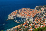 Overview to the old town of Dubrovnik, Croatia.