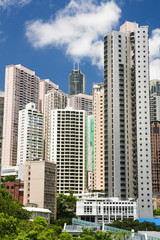 Buildings and trees in Hong Kong