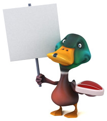 Fun duck - 3D Illustration