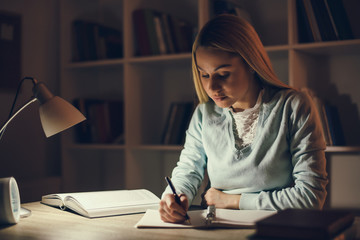 Student learning at home.