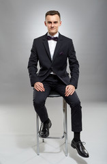 Young man in business attire