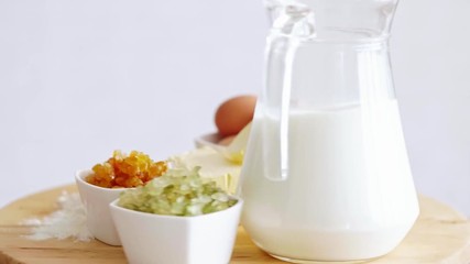 Ingredients for baking easter cake 