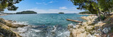 Panorama Adria mit felsigen Strand auf Istrien