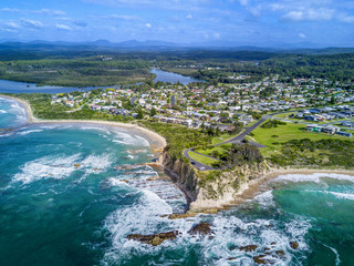 Tomakin aerial views of beaches and escarpment