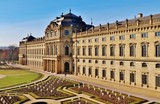 Würzburg, Residenz, von Osten, Gartenfassade