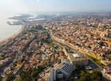 Aerial view of the Mediterranean coast of Tarragona. Spain