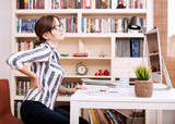 woman working at office