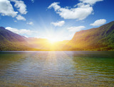 Mountain lake water