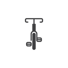 Bicycle front view vector icon. filled flat sign for mobile concept and web design. Sports bike simple glyph icon. Symbol, logo illustration. Pixel perfect vector graphics