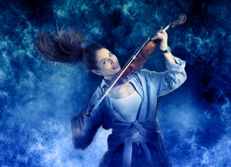 Woman playing violin