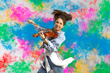 Woman playing violin