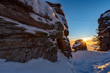 Felsen im Mittelgebirge, Winterstimmung