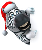 Fun zebra - 3D Illustration