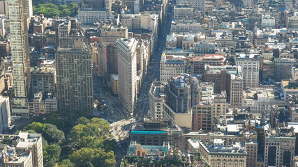 flat iron building from empire state building, ny