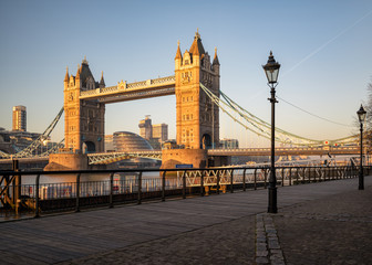 London cityscape with Tower Bridge