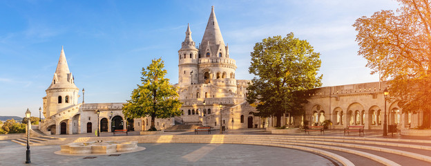 View at the Fisherman's Bastion, Budapest (panoramic)