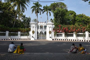  Architecture coloniale à Pondichéry, Inde du Sud