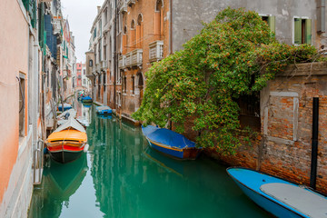 Canal and historic buildings in Venice, Italy