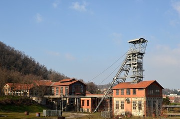 Un puit de mine à Saint-Etienne dans la Loire.