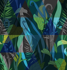 seamless texture with leaves