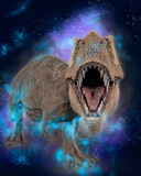 t-rex in white background