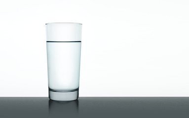 glass of water on a table