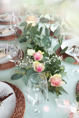Romantic decorated table