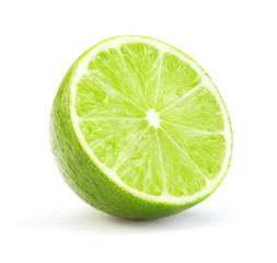 fresh lime isolated on white background