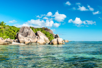 Tropische Insel auf den Seychellen, La Digue, Afrika
